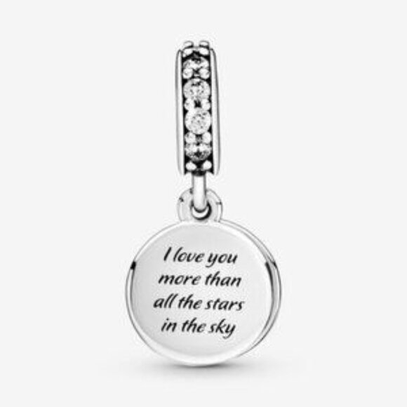 Pandora dark blue night sky star and moon charm - Picture 4 of 4